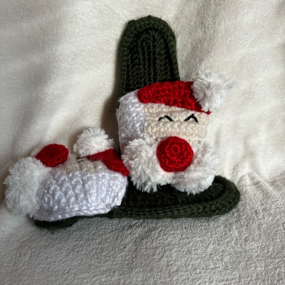 Handcrafted Santa Slippers - Picture 1 of 12